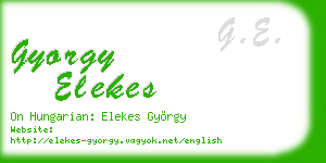 gyorgy elekes business card