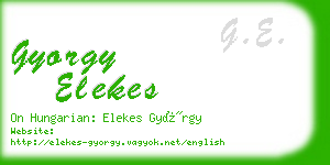 gyorgy elekes business card